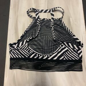 Victoria secret sports bra. Black and white print